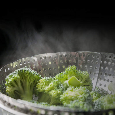 Foldable & Adjustable Stainless Steel Steamer Cooking Basket