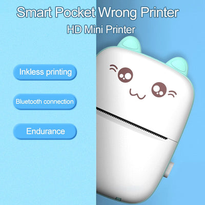 Mini Portable Pocket Size Wireless Bluetooth Thermal Small Printer