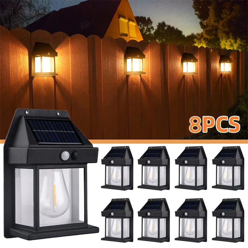 Solar Motion Sensor Lights Outdoor | Waterproof Garden Security Lamps