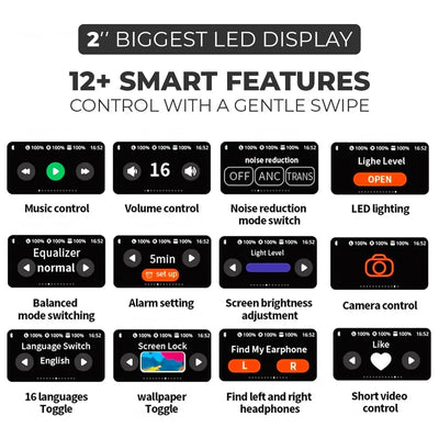 Airpods with Touch Screen A9 Pro High Quality Sound & ANC Noise Reduction