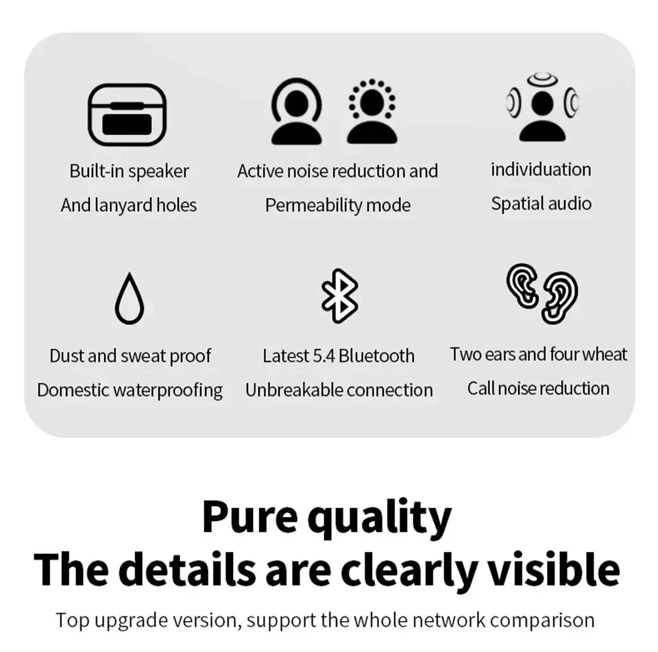 Airpods with Touch Screen A9 Pro High Quality Sound & ANC Noise Reduction